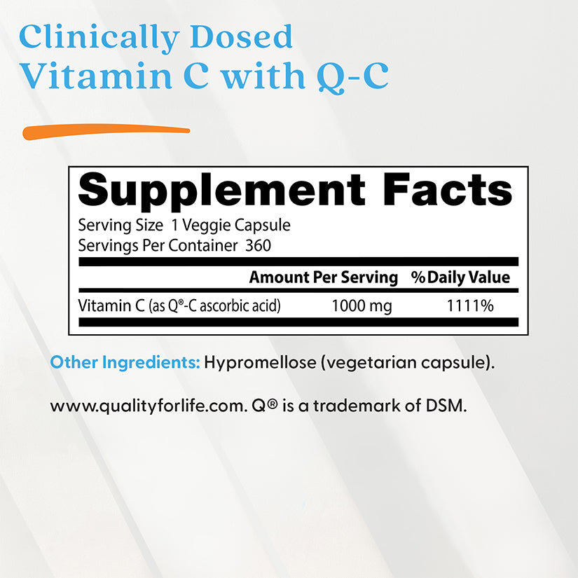 Doctor's Best Vitamin C with Q-C, 1,000 mg, 360 Veggie Caps