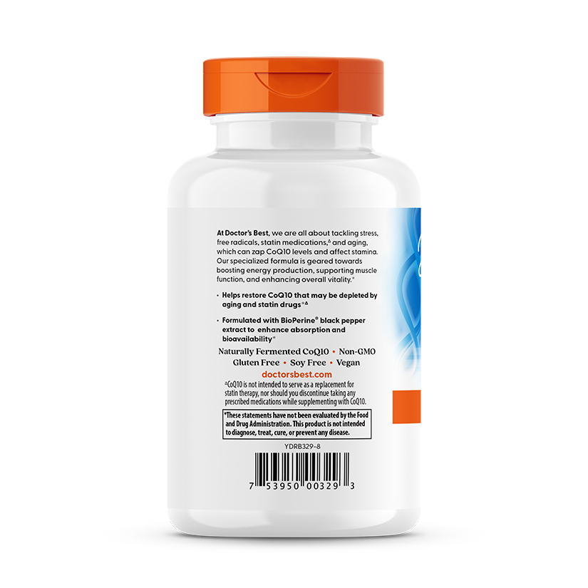 Doctor's Best High Absorption CoQ10 with BioPerine, 200 mg, 180 Veggie Caps