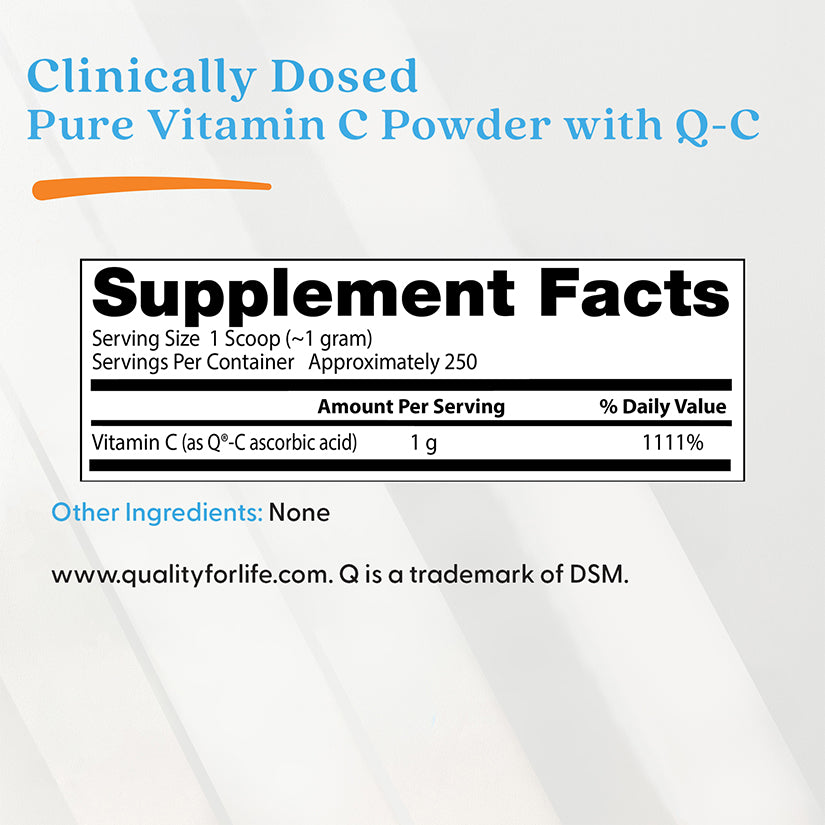 Doctor's Best Pure Vitamin C Powder with Q-C, 8.8 oz (250 g)