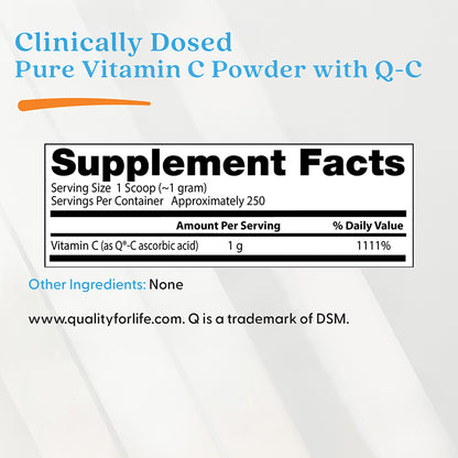 Doctor's Best Pure Vitamin C Powder with Q-C, 8.8 oz (250 g)