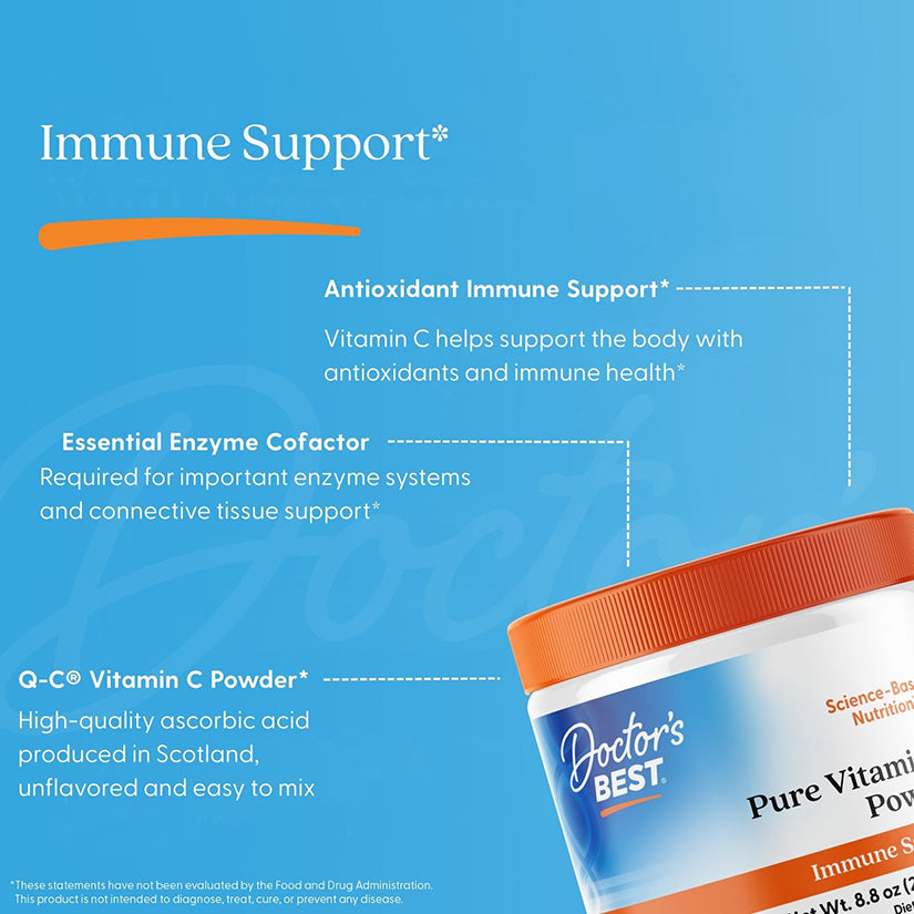 Doctor's Best Pure Vitamin C Powder with Q-C, 8.8 oz (250 g)