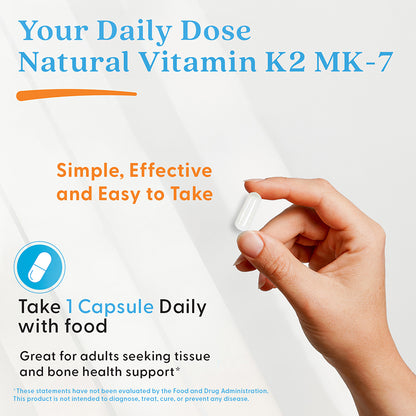 Doctor's Best Natural Vitamin K2 MK-7 with MenaQ7, 45 mcg, 180 Veggie Caps