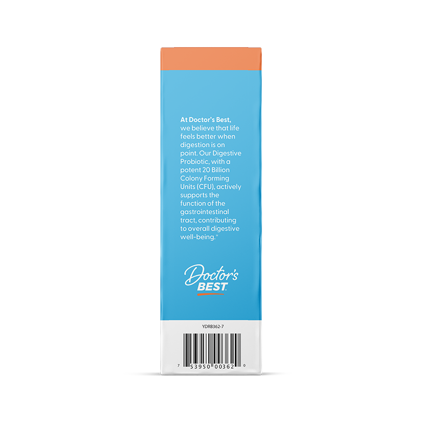 Doctor's Best Digestive Probiotic with Howaru, 20 Billion CFU, 30 Veggie Caps