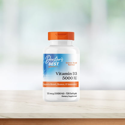 Doctor's Best Vitamin D3, 125 mcg (5,000 IU), 720 Softgels