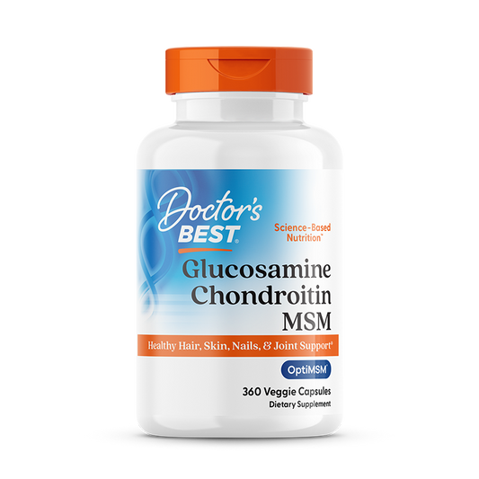 Doctor's Best Glucosamine Chondroitin MSM with OptiMSM, 360 Veggie Capsules