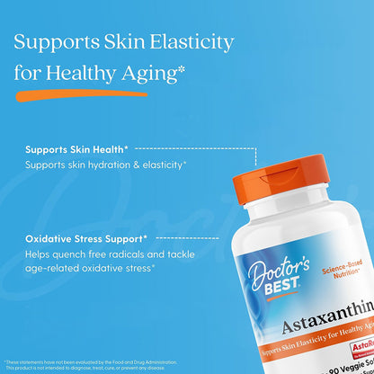 Doctor's Best Astaxanthin with AstaReal, 6 mg, 90 Veggie Softgels