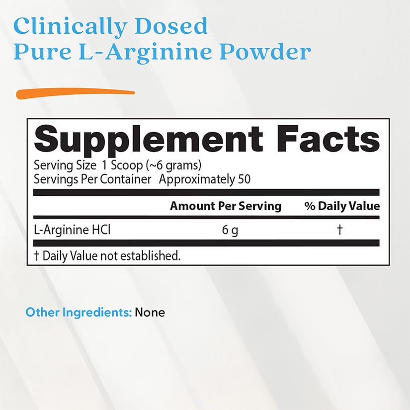 Doctor's Best Pure L-Arginine Powder, 10.6 oz (300 g)