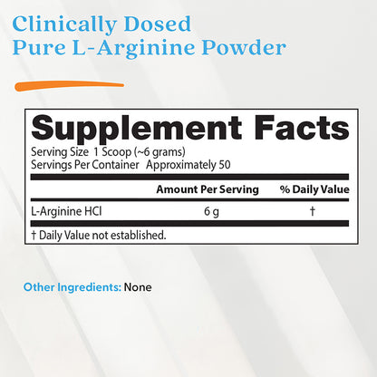 Doctor's Best Pure L-Arginine Powder, 10.6 oz (300 g)