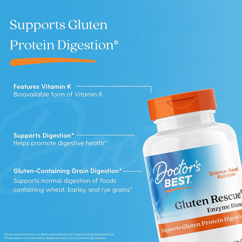 Doctor's Best Gluten Rescue with Glutalytic, 60 Veggie Caps