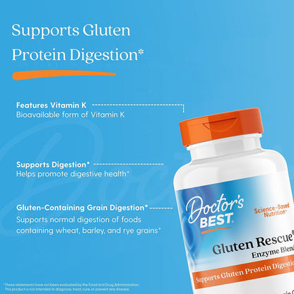 Doctor's Best Gluten Rescue with Glutalytic, 60 Veggie Caps