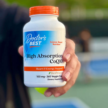 Doctor's Best High Absorption CoQ10 with BioPerine, 100 mg, 360 Veggie Caps