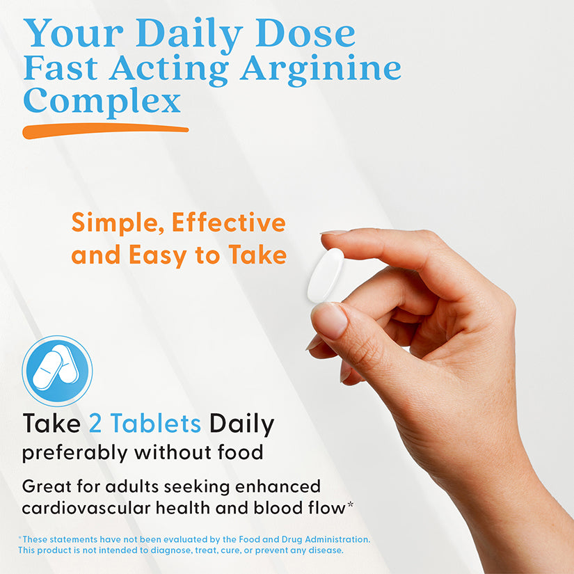 Doctor's Best Fast Acting Arginine Complex, 1500 mg Per Serving, 60 Tablets