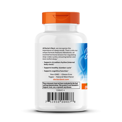 Doctor's Best Melatonin, Natural Mint, 5 mg, 120 Chewable Tablets