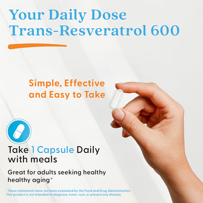 Doctor's Best High Potency Trans-Resveratrol 600, 600 mg, 60 Veggie Caps