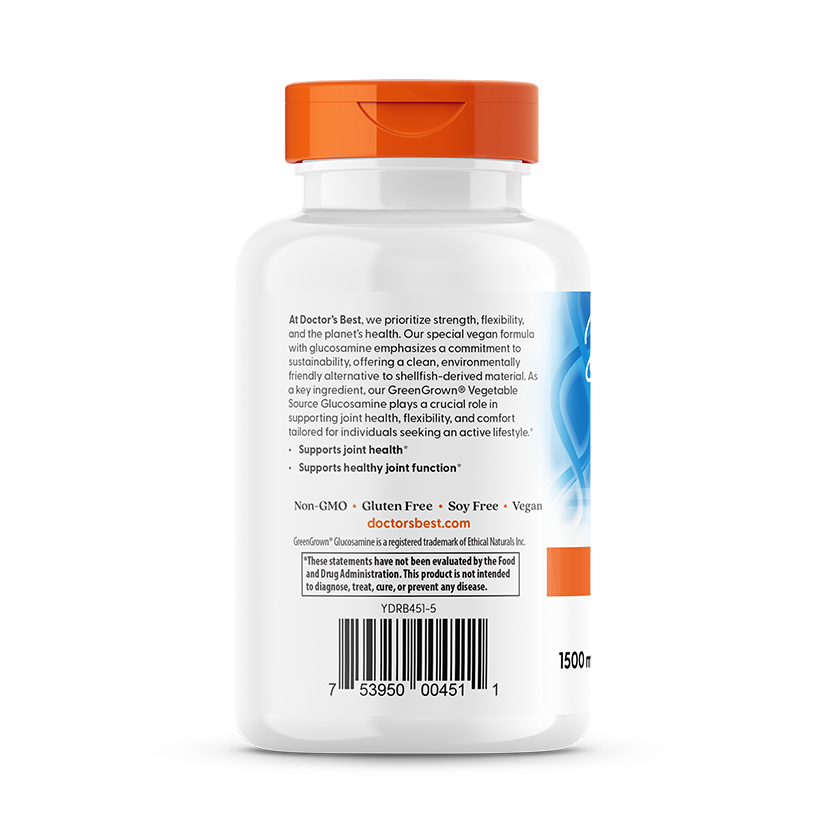 Doctor's Best Vegan Glucosamine Sulfate with GreenGrown Glucosamine, 750 mg, 180 Veggie Caps