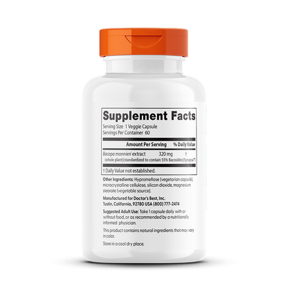 Doctor's Best Bacopa with Synapsa, 320 mg, 60 Veggie Caps