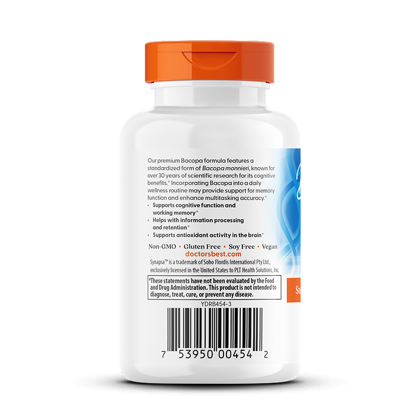 Doctor's Best Bacopa with Synapsa, 320 mg, 60 Veggie Caps