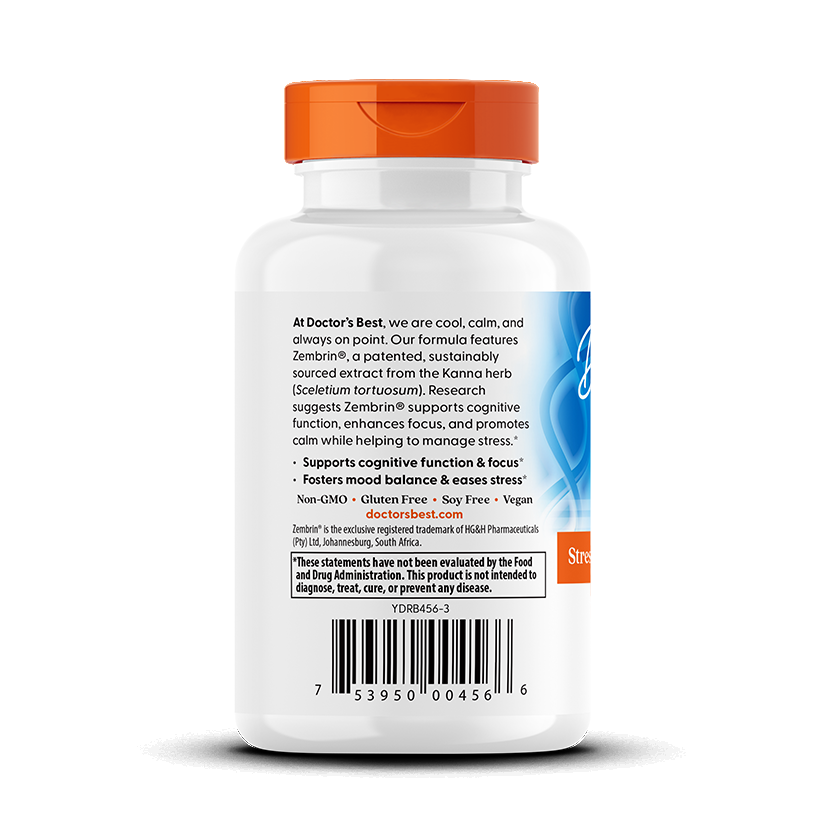Doctor's Best Calm-Z with Zembrin, 25 mg, 60 Veggie Caps