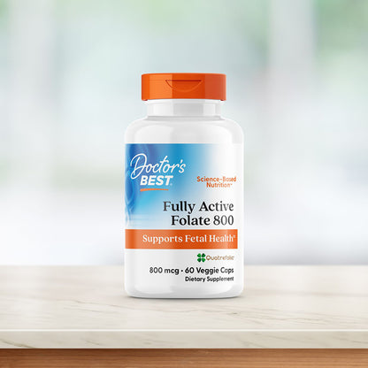 Doctor's Best Fully Active Folate 800, 800 mcg, 60 Veggie Caps
