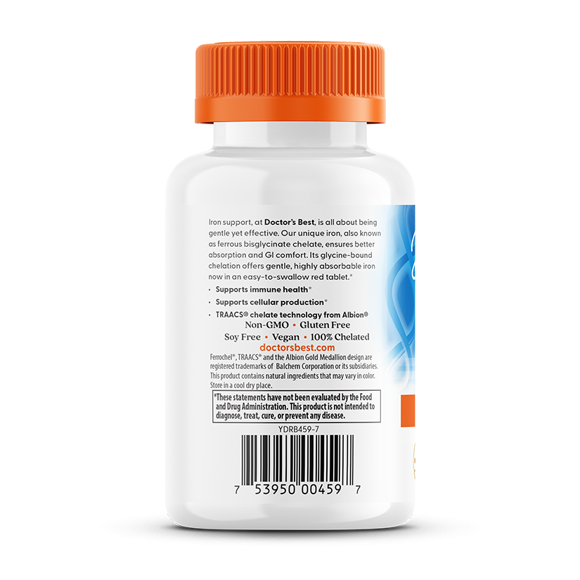 Doctor's Best High Absorption Iron with Ferrochel, 27 mg, 120 Tablets
