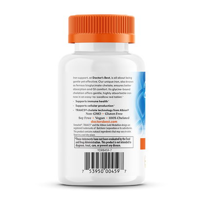 Doctor's Best High Absorption Iron with Ferrochel, 27 mg, 120 Tablets