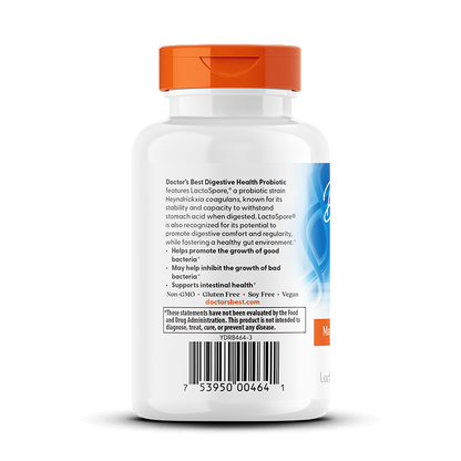 Doctor's Best Digestive Health, Probiotic with LactoSpore, 2 Billion, 60 Veggie Caps