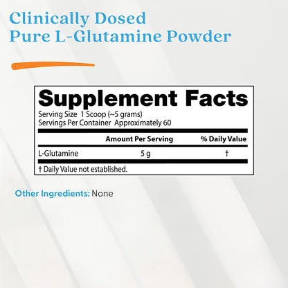 Doctor's Best Pure L-Glutamine Powder, 10.6 oz (300 g)