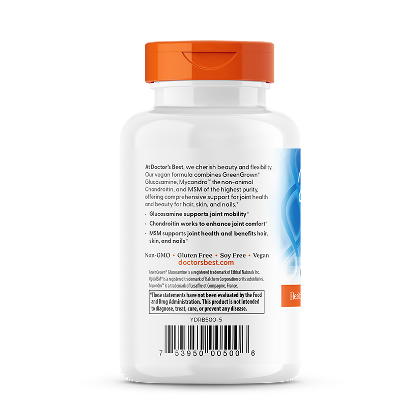 Doctor's Best Vegan Glucosamine Chondroitin MSM, 120 Veggie Caps