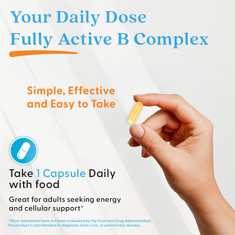 Doctor's Best Fully Active B Complex with Quatrefolic, 60 Veggie Caps