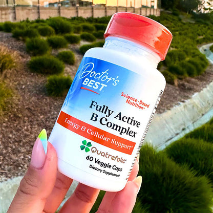 Doctor's Best Fully Active B Complex with Quatrefolic, 60 Veggie Caps