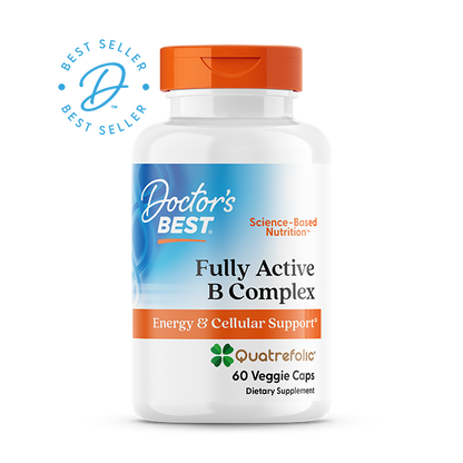Doctor's Best Fully Active B Complex with Quatrefolic, 60 Veggie Caps