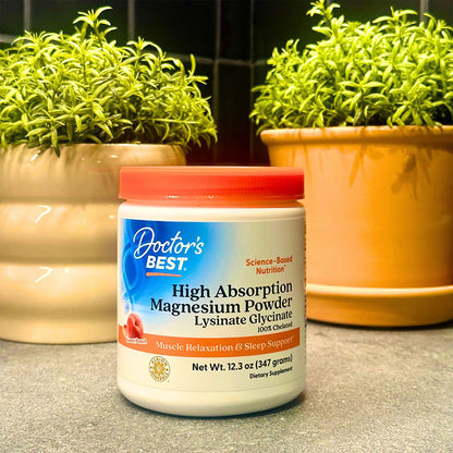 Doctor's Best High Absorption Magnesium Powder, Sweet Peach, 12.3 oz (347 g)