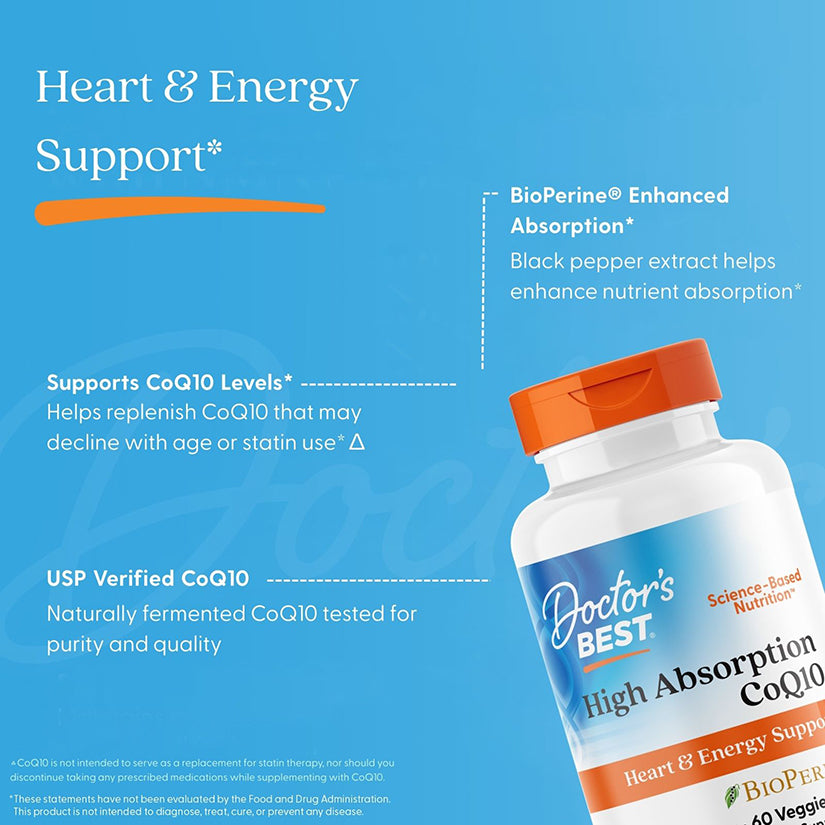 Doctor's Best High Absorption CoQ10 with BioPerine, 300 mg, 90 Veggie Softgels