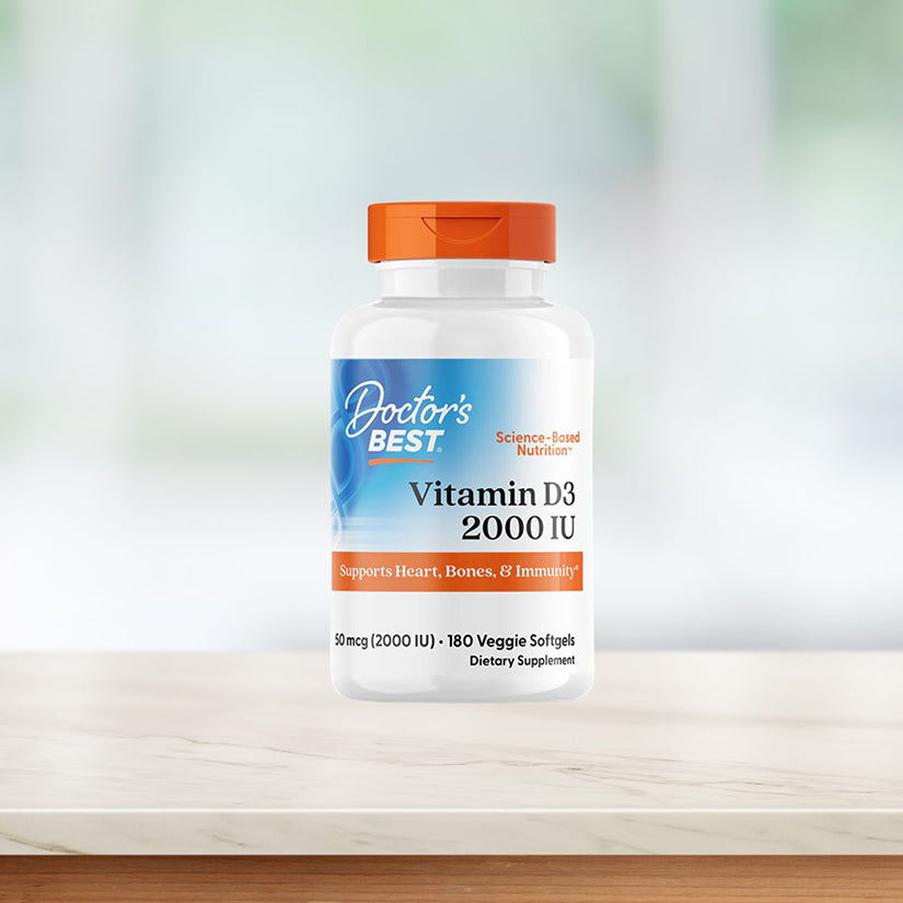 Doctor's Best Vitamin D3, 50 mcg (2,000 IU), 180 Veggie Softgels