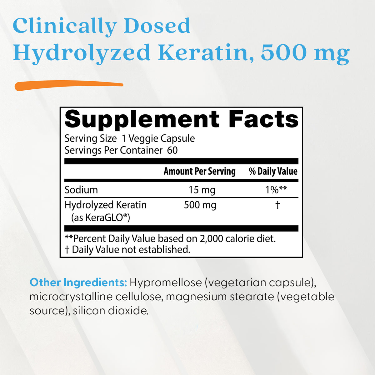 Doctor's Best Hydrolyzed Keratin, 500 mg, 60 Veggie Caps