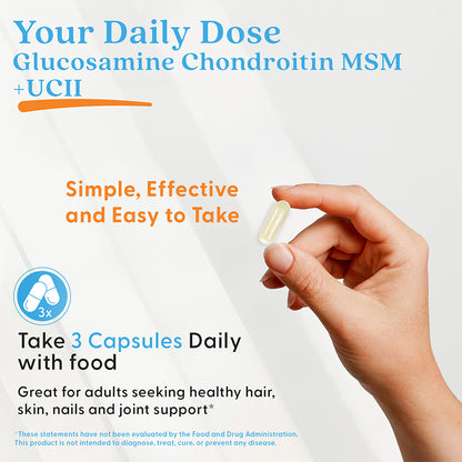 Doctor's Best Glucosamine Chondroitin, MSM + UCII, 90 Veggie Capsule