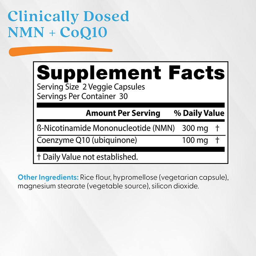 Doctor's Best NMN + CoQ10, 150 mg, 60 Veggie Caps