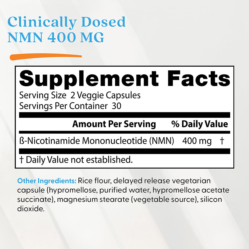 Doctor's Best NMN, 400 mg Per Serving, 60 Delayed Release Capsules