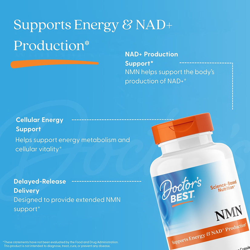 Doctor's Best NMN, 400 mg Per Serving, 60 Delayed Release Capsules