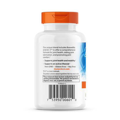 Doctor's Best BioAvailable* Boswellia + UC-II®, 60 Veggie Caps