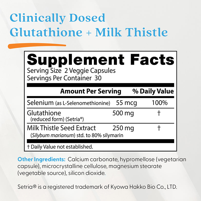 Doctor's Best Glutathione + Milk Thistle , 60 Veggie Caps