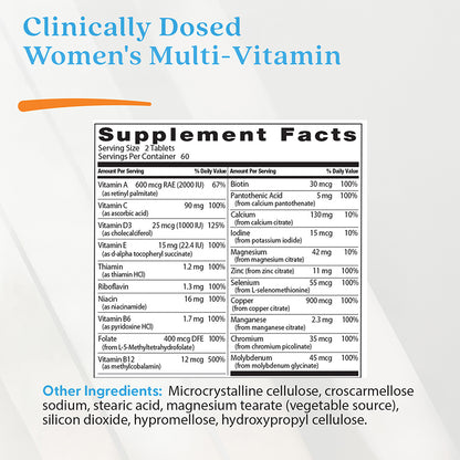 Doctor's Best Women's Multi-Vitamin, 120 Tablets