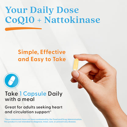 Doctor's Best CoQ10 + Nattokinase, 60 Veggie Caps