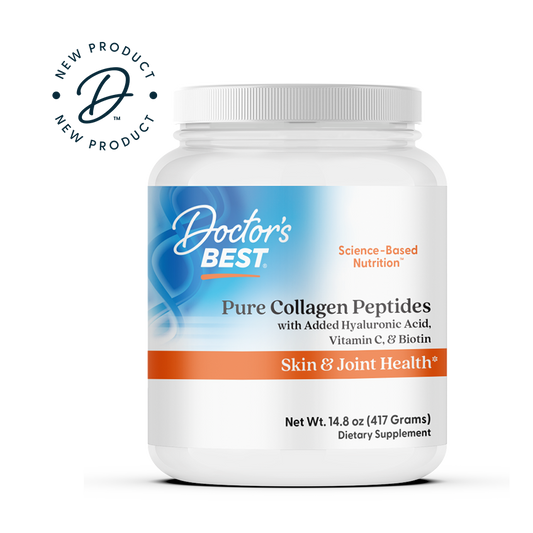 Doctor's Best Pure Collagen Peptides with Added Hyaluronic Acid, Vitamin C, & Biotin, Net Wt. 14.8 oz (417 Grams)