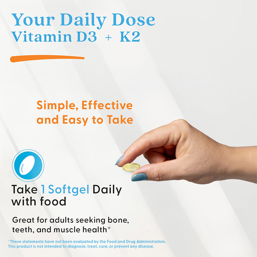 Doctor's Best Vitamin D3 + K2 MK-7, 180 Softgels