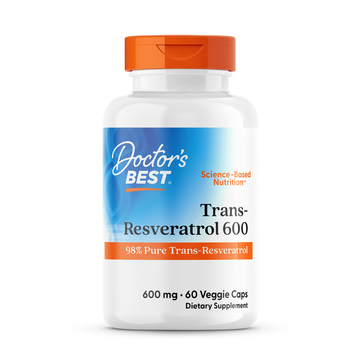 Doctor’s Best Trans-Resveratrol — 600 ملغ، 60 كبسولة نباتية