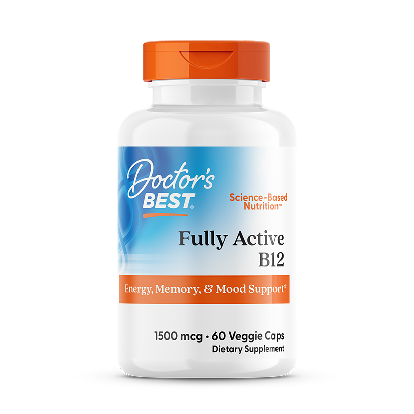 Doctor's Best Fully Active B12, 1,500 mcg, 60 Veggie Caps