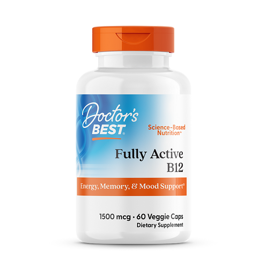 Doctor's Best Fully Active B12, 1,500 mcg, 60 Veggie Caps