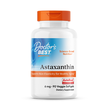 Doctor's Best Astaxanthin with AstaReal, 6 mg, 90 Veggie Softgels