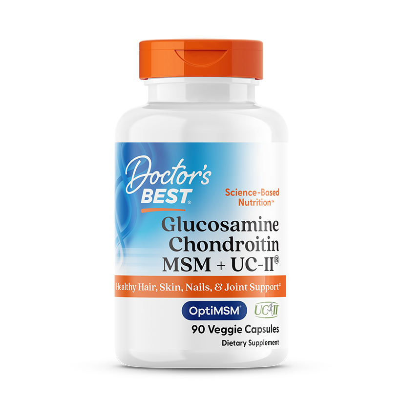 Doctor's Best Glucosamine Chondroitin, MSM + UCII, 90 Veggie Capsule